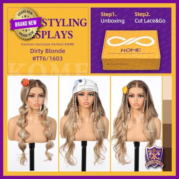 Synthetic Lace Front Wig 26IN Glueless Curly Daily Party Wear main image 6